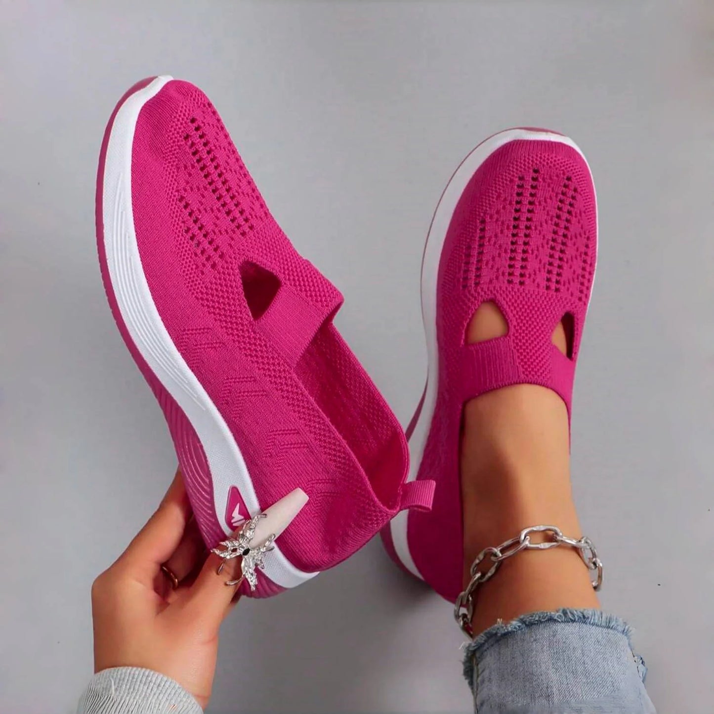 🔥Last Day Promotion 70% OFF🔥- Women's comfortable breathable knitted sneakers